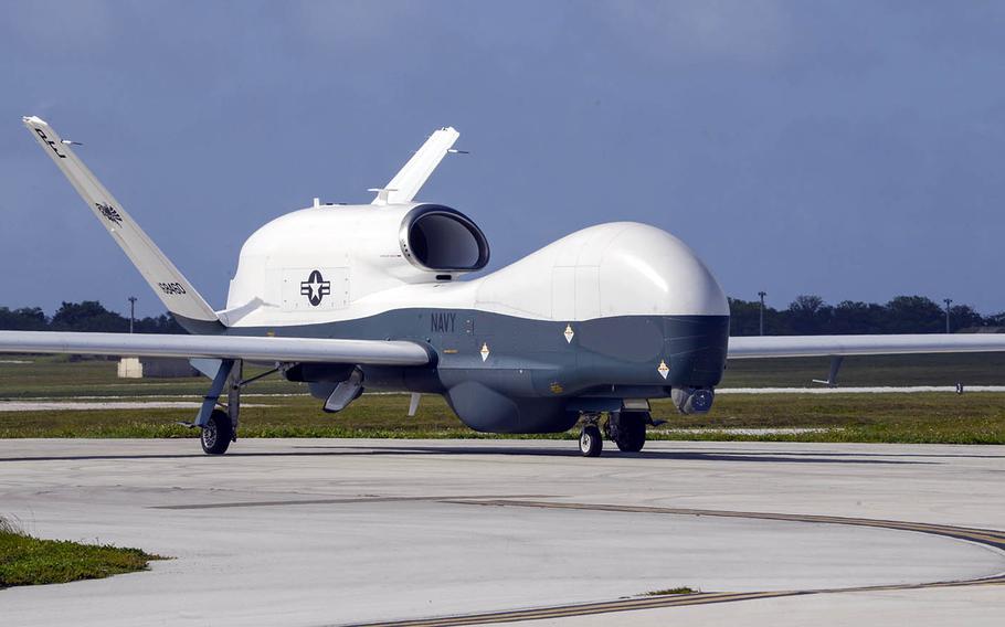 Navy s Guam based Triton drones to join Air Force Global Hawks in
